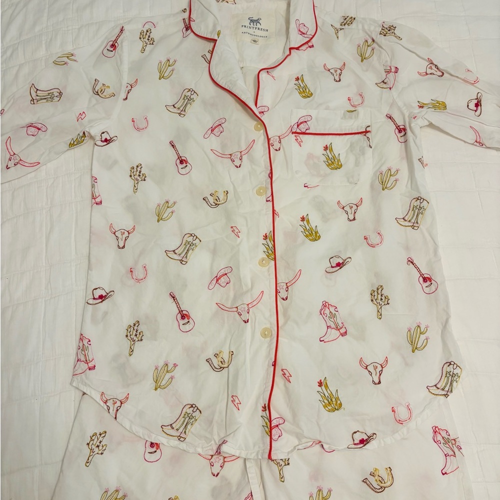 Anthropologie x Printfresh Western Pajama Set - Picture 2 of 11